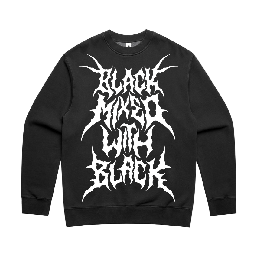 Black Mixed Crewneck